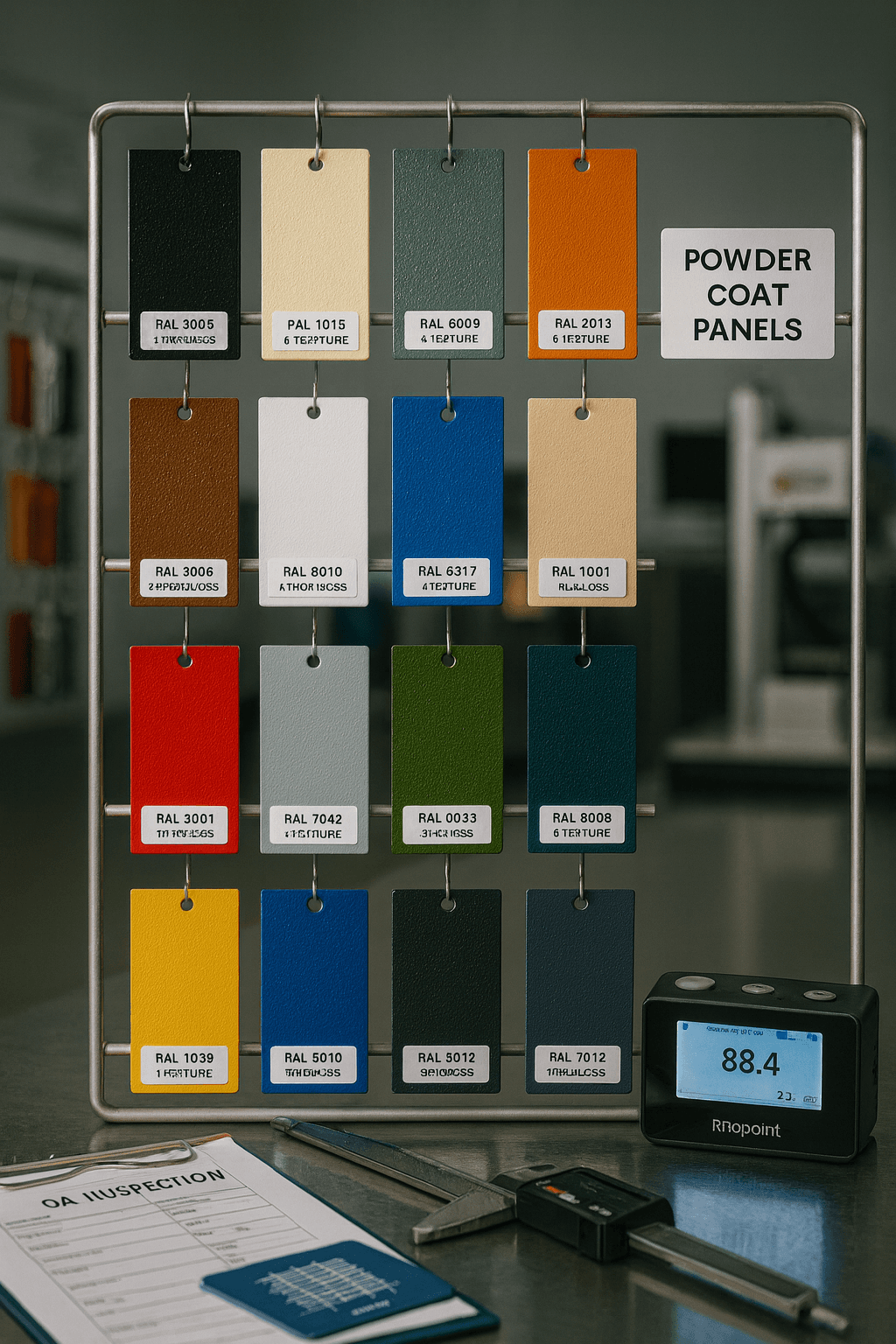 Powder coated panel